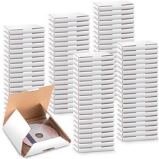 100 Pcs 5 5/8"l x 5"w x 7/16"h Cd Mailer Box Cd Shipping Boxes Corrugated Mai...