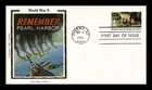 US COVER WWII JAPANESE BOMB PEARL HARBOR 50TH ANNIVERSARY FDC COLORANO SILK