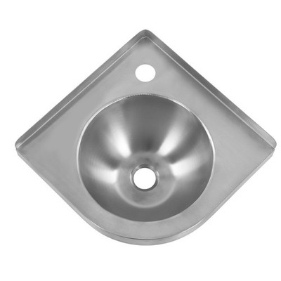 New Corner Basin Sink Brushed Finish Kitchen Bathroom Hand Wash Basin