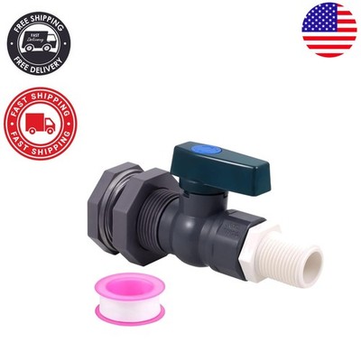 Durable PVC Rain Barrel Spigot Kit with 3/4'' Ball Valve and Hose Connector