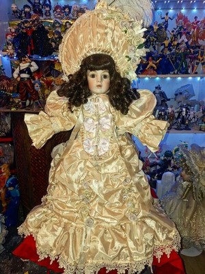 MARIE OSMOND Bebe Bru Peach Cream Antique Reproduction Doll 22'' Vintage 2002