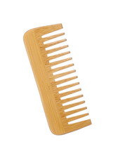 Wide-Tooth Bamboo Hair Detangling Comb, No Handle, Anti-Static, for Long Hair