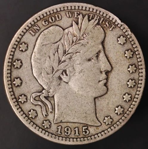 1915 D BARBER QUARTER | FRESH FROM AN OLD COLLECTION | LOT CC-551
