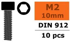 GForce - hex head screws 2x10mm 10pcs STEEL