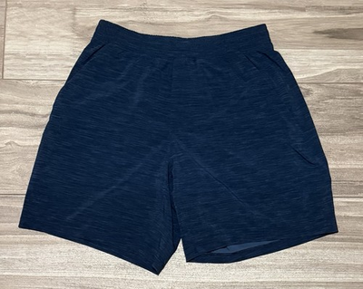 #ad Size M Lululemon Pace Breaker Linerless Short 7” LM7AB0S Heathered Blue $38.35