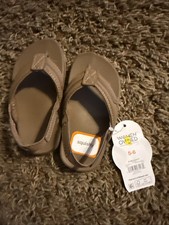 Wonder Nation Toddler Boy's Brown Casual Flip Flops Sandals Various Sizes NEW