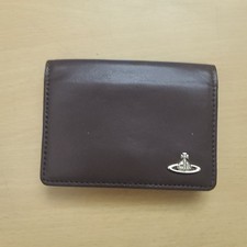 Vivienne Westwood Brown Orb Leather Card Holder Wallet
