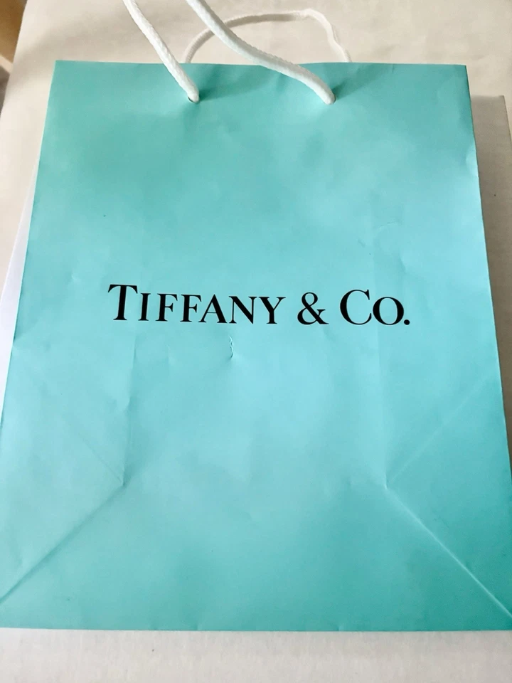 Tiffany & Co Authentic Empty Paper Gift Shopping Bag Size 8”x10"x4” VG Classic - Image 4 of 4