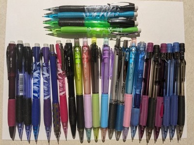 Pentel Mechanical Pencil Collection Lot of 26 - Mix of 0.5mm & 0.7mm Pencils