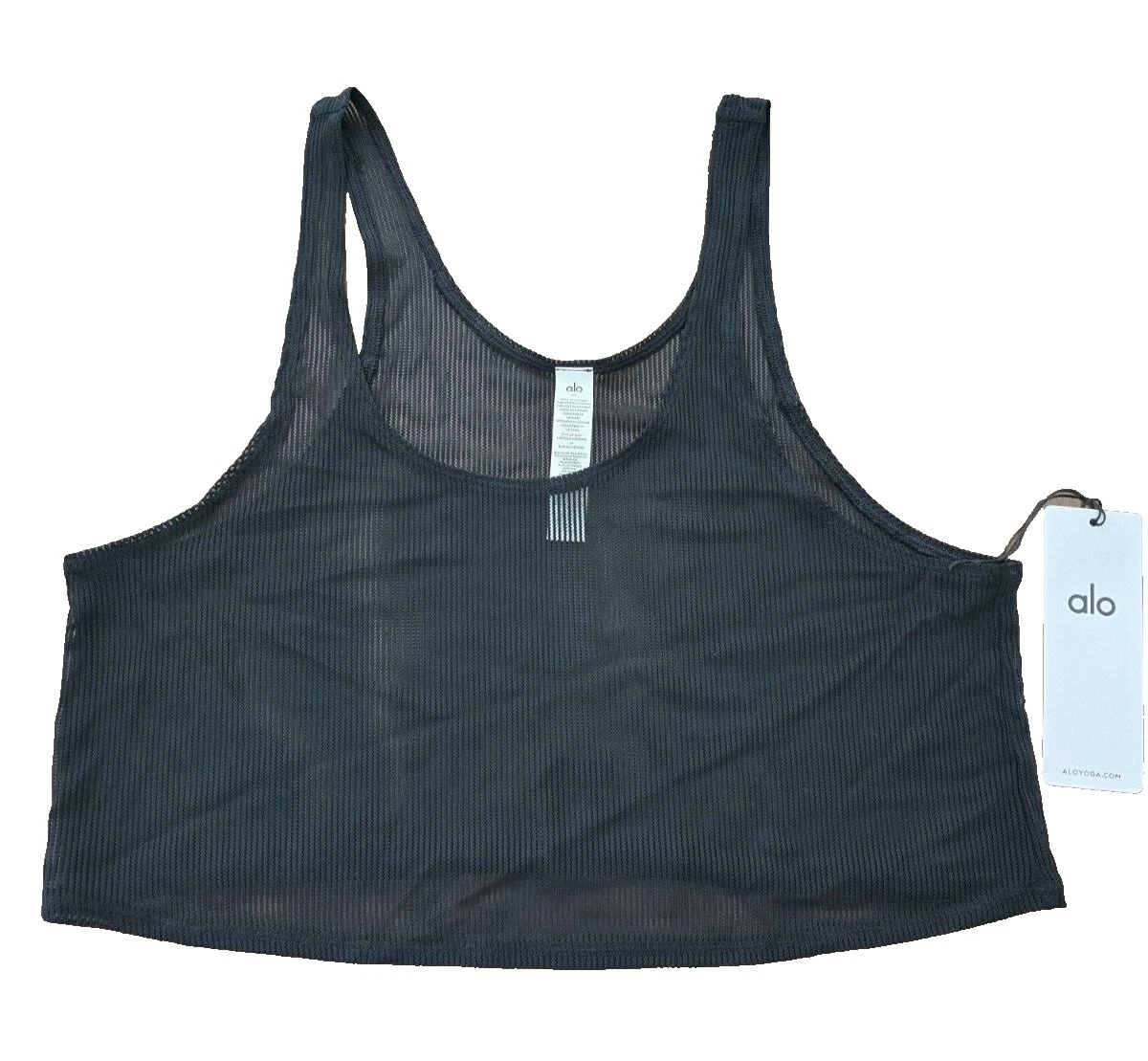 ALO Black Regular Activewear Tops para mujer
