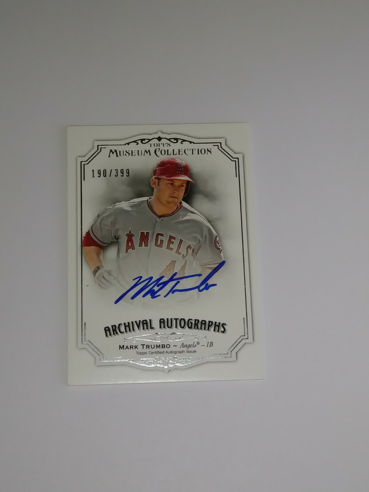 2012 Topps Museum Collection  Archival Autograph  #AA-MT2 Mark Trumbo  #D / 399