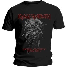 Image of Iron Maiden Men's World Slavery 1984 Tour T-Shirt Black