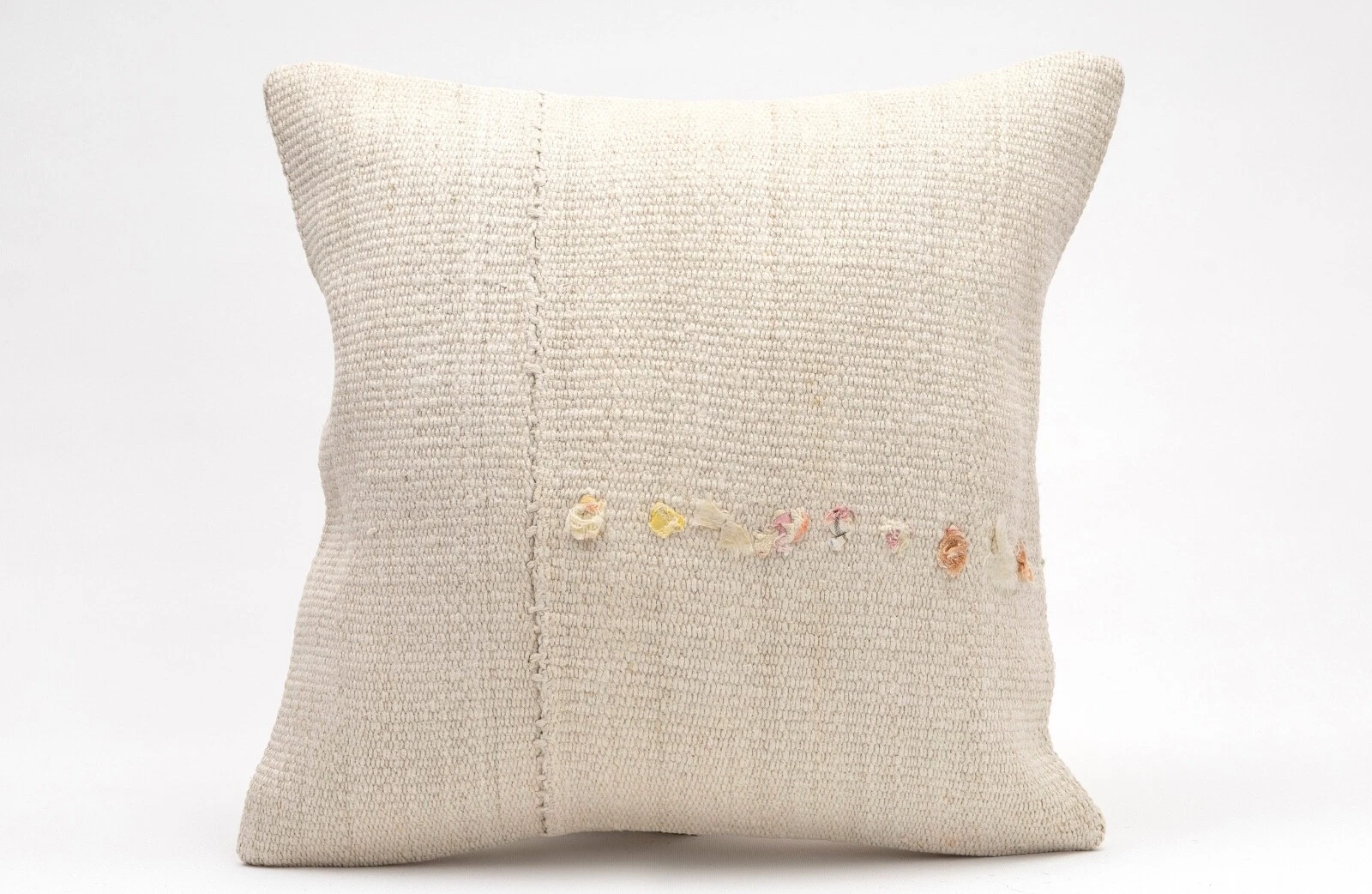 White Hemp Pillow Cover, 16"x16", Decorative Pillow, Throw Pillow, Accent Pillow