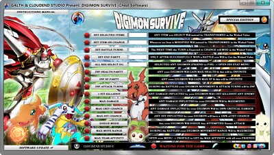 DIGIMON SURVIVE TRAINER CHEATS MODS FULL EDITOR 100% DIGIMON CATCH DROPS CHEAT