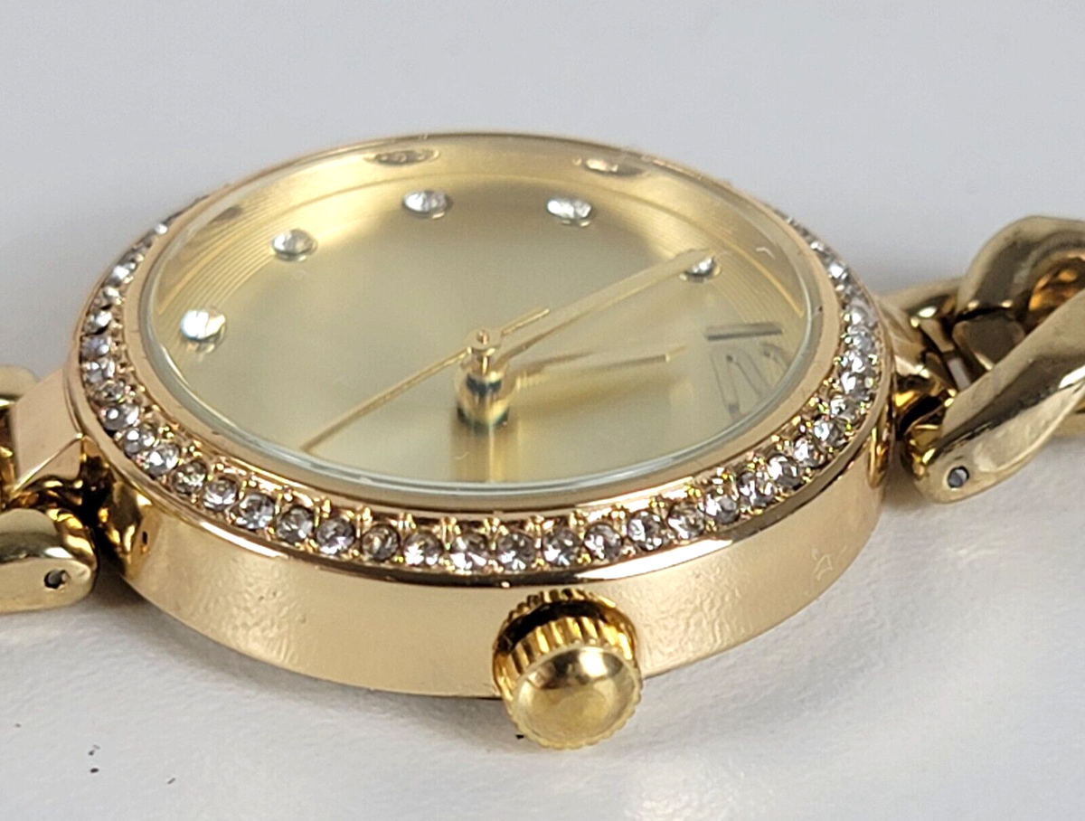 Gold-Tone Spiral Wrap Women\'s Watch with Crystal Accents Folio Women main image 3