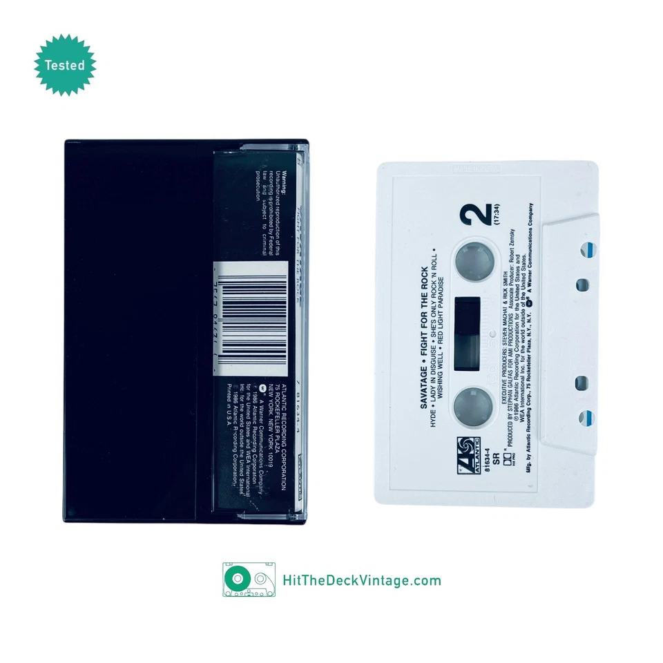 Savatage – Fight For The Rock Cassette Tape (1986) 80s Heavy Metal TESTED - Image 2 of 2