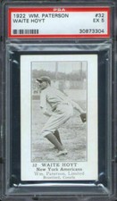 1922 V89 Wm. Paterson #32 Waite Hoyt PSA 5 New York Yankees HOF