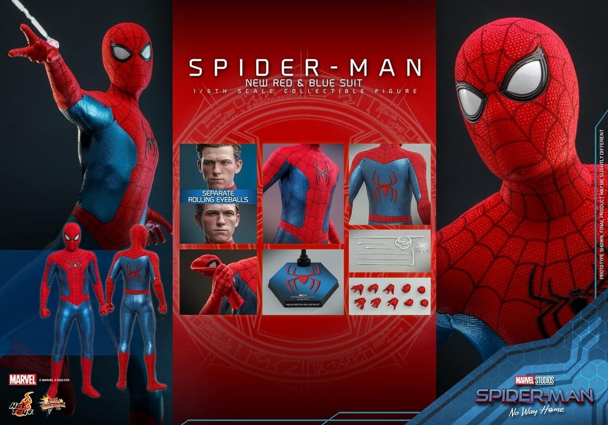 Hot Toys MARVEL Movie Master Piece Spider-Man Figure New Red
