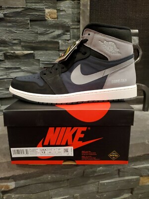 Nike Jordan 1 High Element Gore-Tex Black Particle Grey Gray Size 12 DEADSTOCK