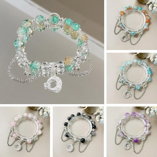 Koreanische rosa Kristall Blumen Schmetterling Anhänger Perlen Armband für Frauen _ - Bild 2 von 44
