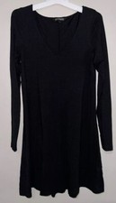Express Small Black V-neck Long Sleeve Dress