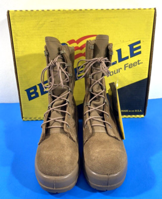 NIB 4 REGULAR MEN'S BELLEVILLE C390 HOT WEATHER OCP ACU COYOTE MILITARY BOOTS