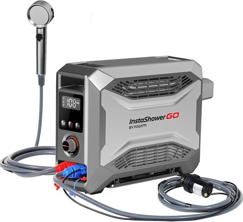 FOGATTI Portable Gas Water Heater Propane 19000 BTU with 5000mAh Battery Outdoor