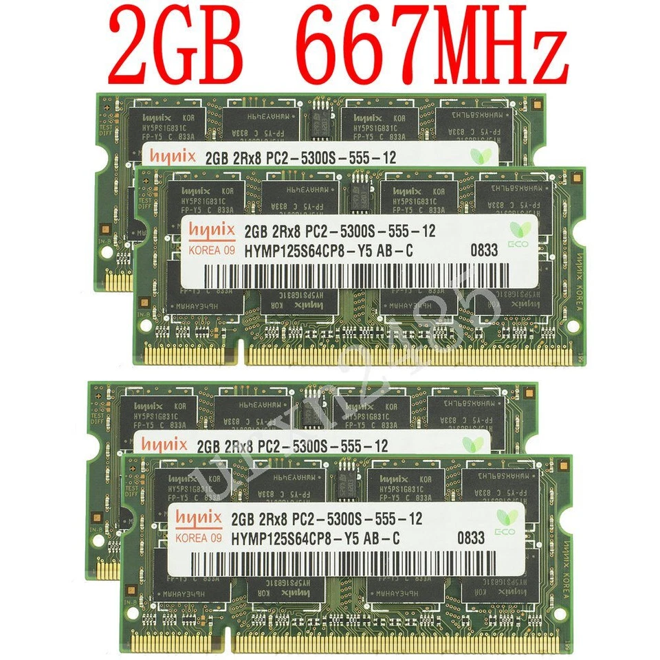 16GB 8GB 4GB 2GB 1Gb PC2-5300S DDR2-667 Notebook Laptop Memory For Hynix LOT UK - Image 2 of 4