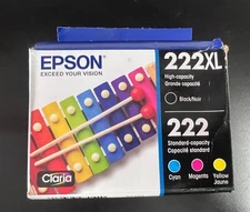 EPSON 222XL Ink High Capacity Black & Standard Color Cartridge Combo Pack 0540