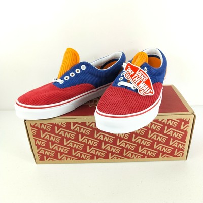 orange red and blue vans