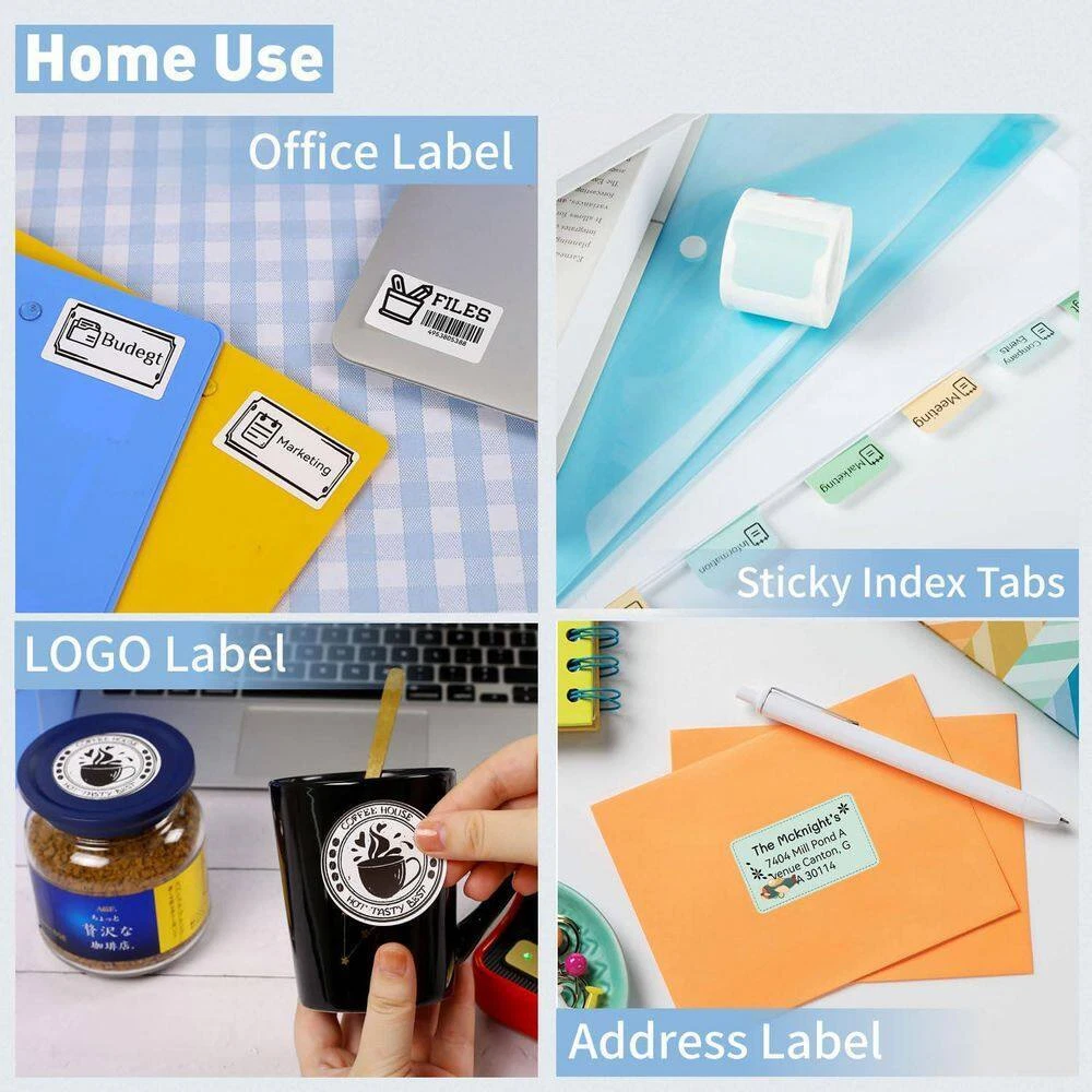 Portable Green 2-inch Barcode Label Maker for Stickers