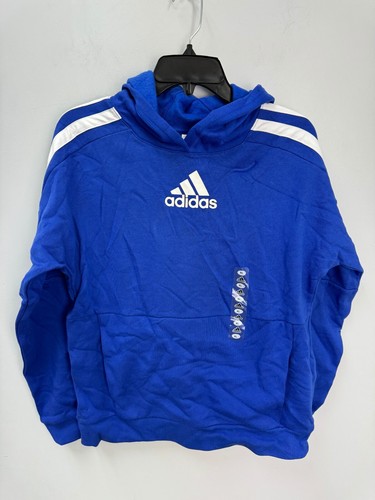 Adidas Bright Blue Hoodie Sweatshirt Boys' Size XL (18/20) Kangaroo Pocket
