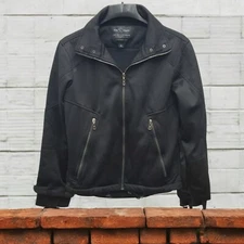 Avid Union Traveler Tech Jacket Mens Small Black RFID Pocket Weatherproof Casual