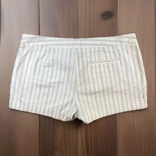 JOIE ANTHROPOLOGIE Shorts Womens Size 8 White Blue Stripe Merci Cotton Hot Pants - Picture 3 of 5