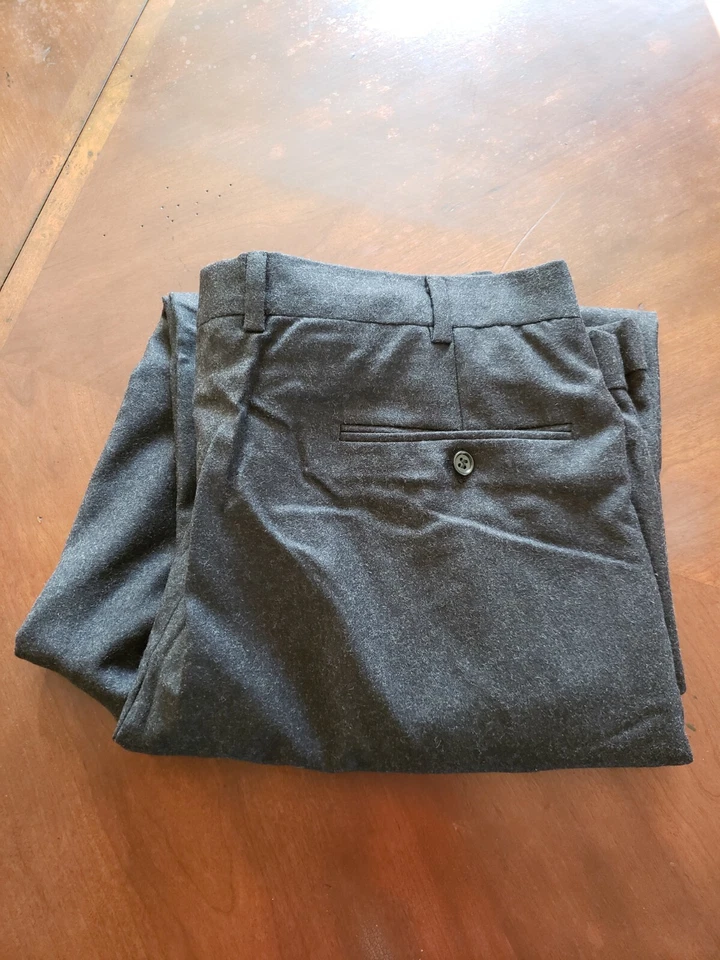 Pantalones de vestir Hermes negros clásicos más suaves de la más alta calidad nuevos sin etiquetas talla 52R (34 x 30) Foto 4 de 4