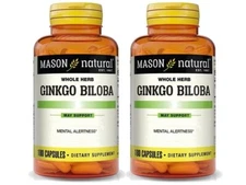 PACK 2 X 180 = 360 CAPSULES GINKGO BILOBA LEAVES 500mg BEST MEMORY CONCENTRATION