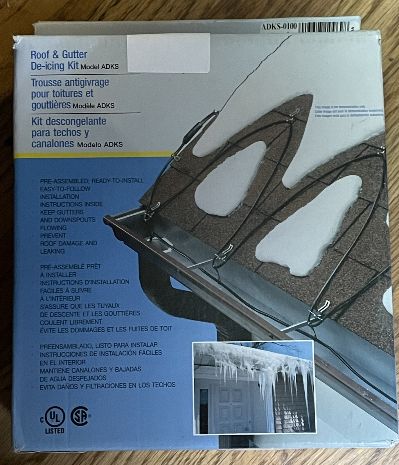 Câble chauffant pour gouttières en ligne