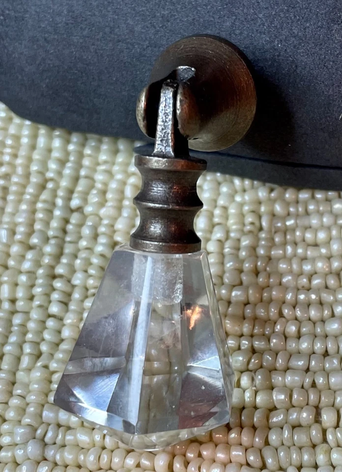 Викторианский Каплевидный Ящик Ручка для Вытягивания Ручка Ручка Стекло Латунь Винтажный Финиал Разрыв - Изображение 4 из 4