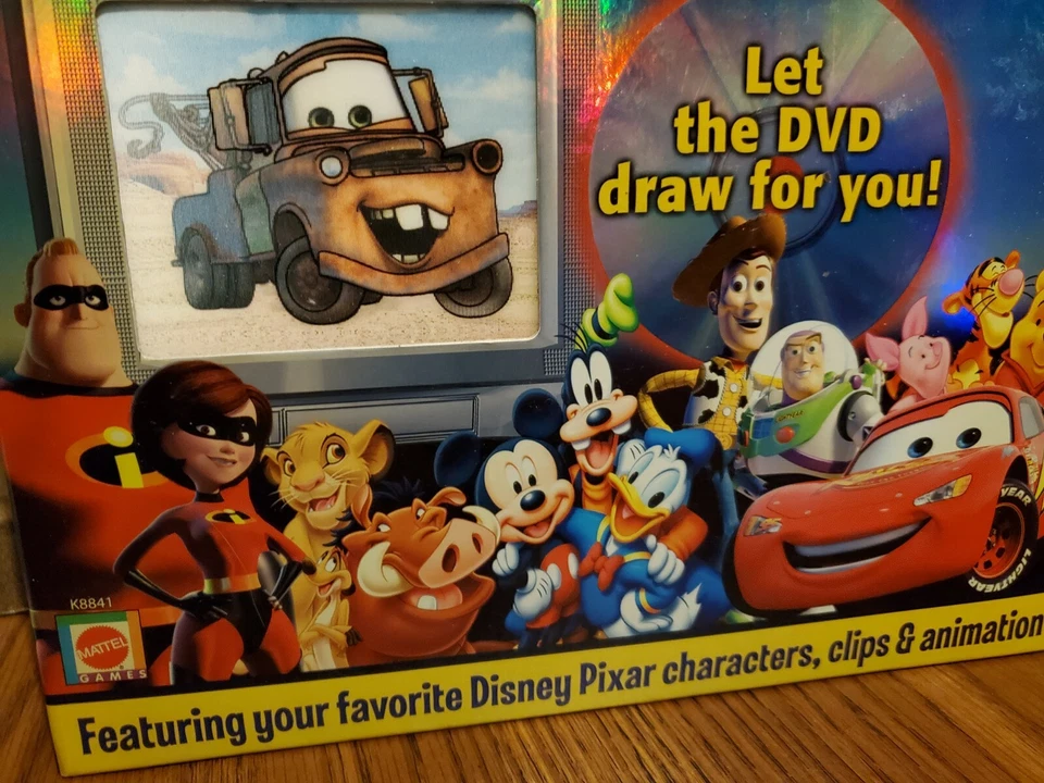 Disney Pictionary DVD Game Pixar Characters Clips & Animation Mattel Brand New - Image 2 of 4