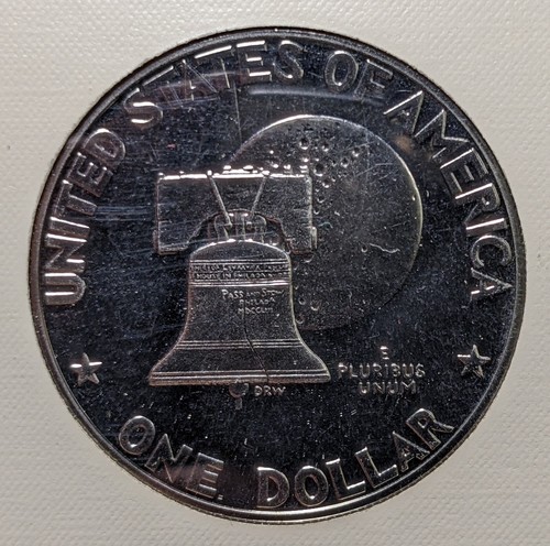 1976-S PROOF DOUBLED DIE DDO-001 VAR-1 EISENHOWER DOLLAR - Picture 5 of 12