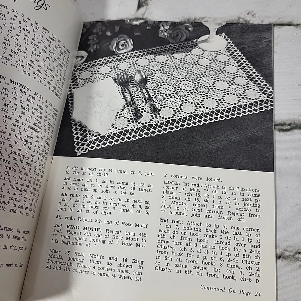 Libro de diseño de patrón de lirio popular crochet no. 204 Vintage Foto 3 de 4