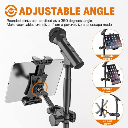 Holder for Microphone Stand, Mic Music Stand Holder for iPad - Picture 6 of 7