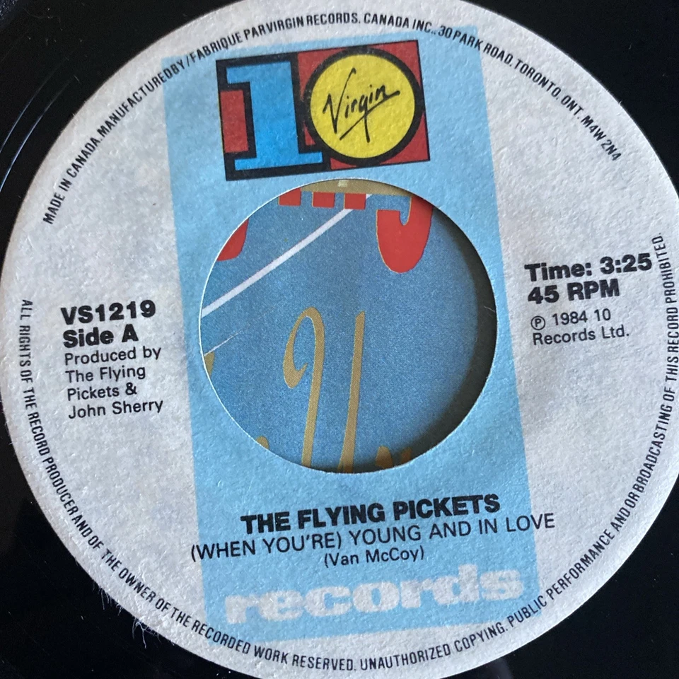45 RPM The Flying Pickets When Your Young&Who's That Girl 7" Excellent  Vinyl - Image 3 of 4