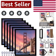 Set of 6 Modern 8x10 Picture Frames - Easy Mounting for Cherished Memories