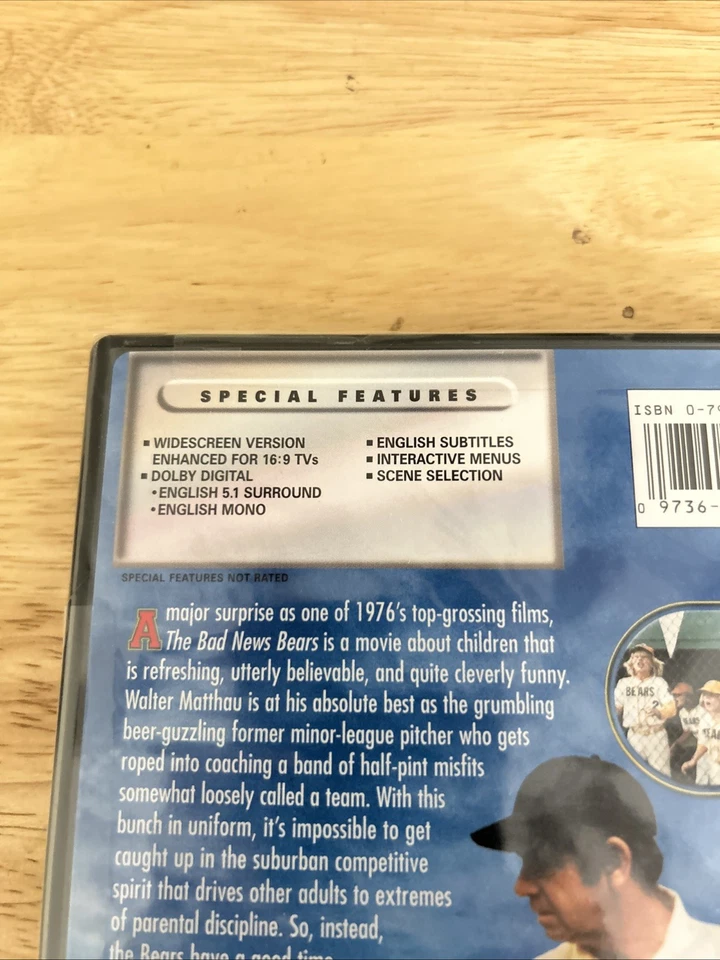 The Bad News Bears (DVD 2001)1976 Walter Matthau/Tatum O’Neal - NEW Authentic US - Image 4 of 4