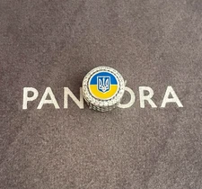 Pandora Ukraine Flag Charm Exclusive Charm S925 Sterling Silver