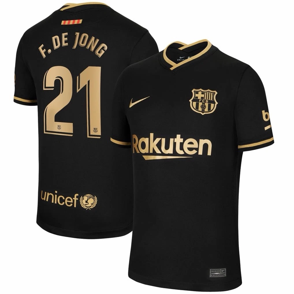 FC Barcelona Black International Club Soccer Fan Apparel and