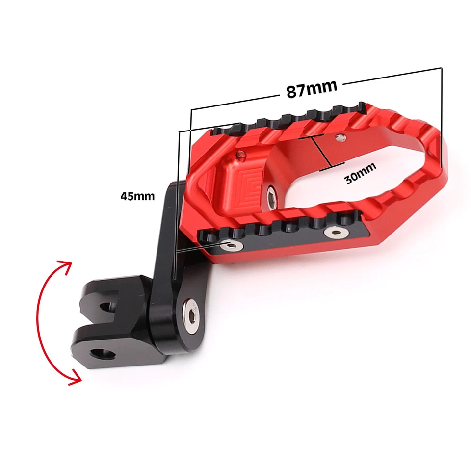 TOUR Front 40mm Lowering Foot Pegs Red For ER-6F Ninja 650R 09-13 14 15 16 - Imagem 4 de 4