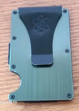 ROSSM RFID Slim Minimalist Card Holder Money Clip Wallet Forged Sapphire Elastic