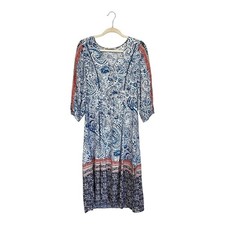 ZARA | WOMAN PRINTED TUNIC DRESS Blue / White SZ M